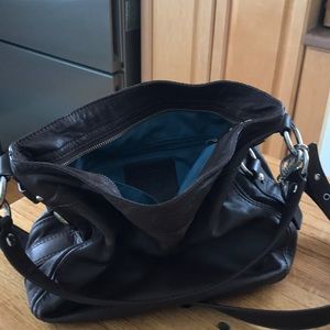 Brown leather Coach bag